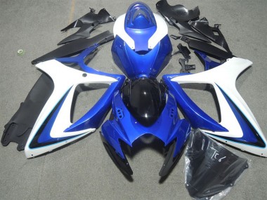 Carenado Moto Suzuki GSXR 600 2006-2007 - Blanco Azul Negro Brillante