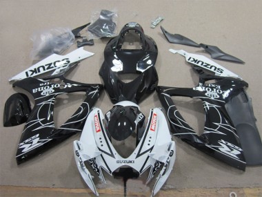 Carenado Moto Suzuki GSXR 600 2006-2007 - Blanco Negro Corona Extra Motul
