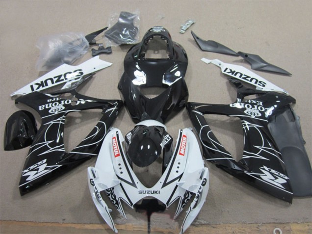 Carenado Moto Suzuki GSXR 600 2006-2007 - Blanco Negro Corona Extra Motul
