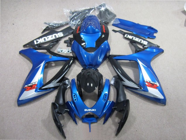 Carenado Moto Suzuki GSXR 600 2006-2007 - Azul Blanco Negro Brillante Rojo