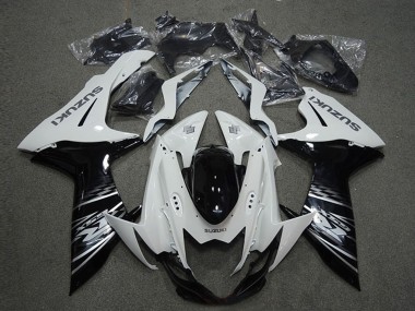 Carenado Moto Suzuki GSXR 600 2011-2024 - Blanco Negro Brillante
