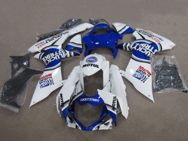 Carenado Moto Suzuki GSXR 600 2011-2024 - Azul Blanco Lucky Strike Motul