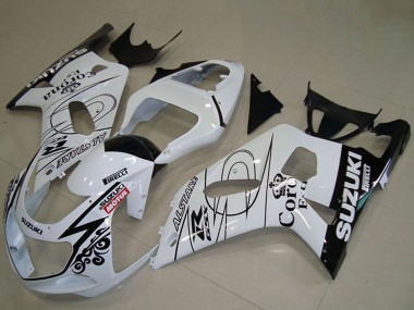 Carenado Moto Suzuki GSXR 750 2001-2003 - Blanco Negro Alstare Corona Extra Motul