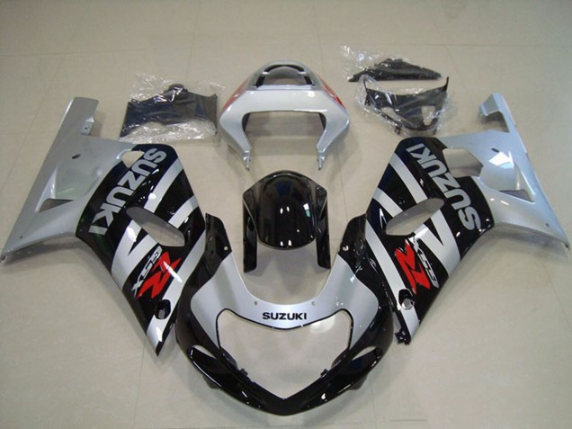 Carenado Moto Suzuki GSXR 750 2001-2003 - Plata Negro Brillante