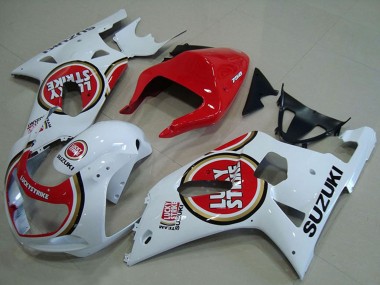 Carenado Moto Suzuki GSXR 750 2001-2003 - Blanco Rojo Lucky Strike