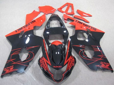 Carenado Moto Suzuki GSXR 750 2004-2005 - Rojo Negro Brillante