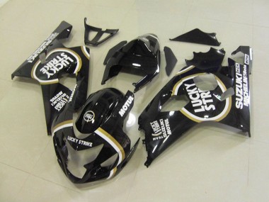 Carenado Moto Suzuki GSXR 750 2004-2005 - Negro Brillante Blanco Lucky Strike Motul