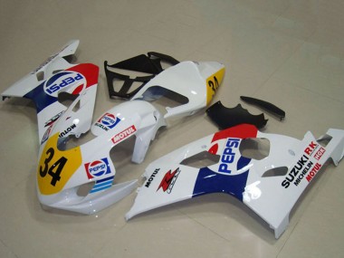 Carenado Moto Suzuki GSXR 750 2004-2005 - Blanco Azul Rojo Amarillo Pepsi 34