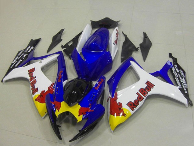 Carenado Moto Suzuki GSXR 750 2006-2007 - Azul Blanco Amarillo Rojo Bull