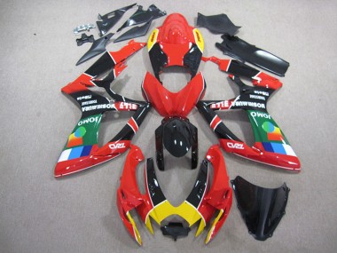 Carenado Moto Suzuki GSXR 750 2006-2007 - Rojo Negro Amarillo Verde JOMO