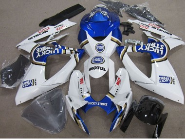 Carenado Moto Suzuki GSXR 750 2006-2007 - Blanco Azul Michelin Motul Lucky Strike