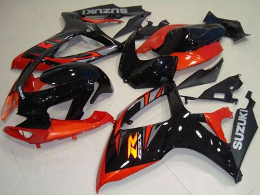 Carenados Moto Suzuki GSXR 750 2006-2007 - Naranja Negro Brillante