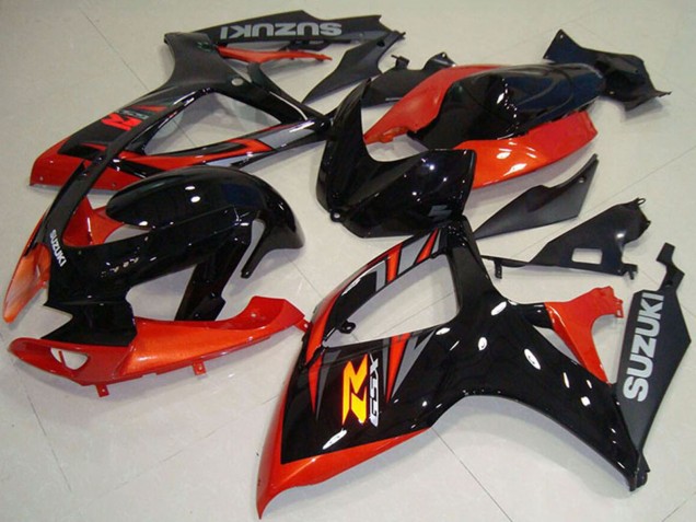 Carenados Moto Suzuki GSXR 750 2006-2007 - Naranja Negro Brillante