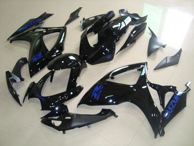 Carenado Moto Suzuki GSXR 750 2006-2007 - Negro Brillante Azul Calcomanía