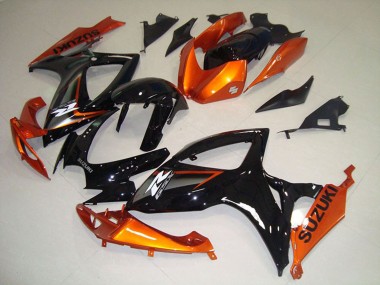 Carenado Moto Suzuki GSXR 750 2006-2007 - Naranja Negro Brillante