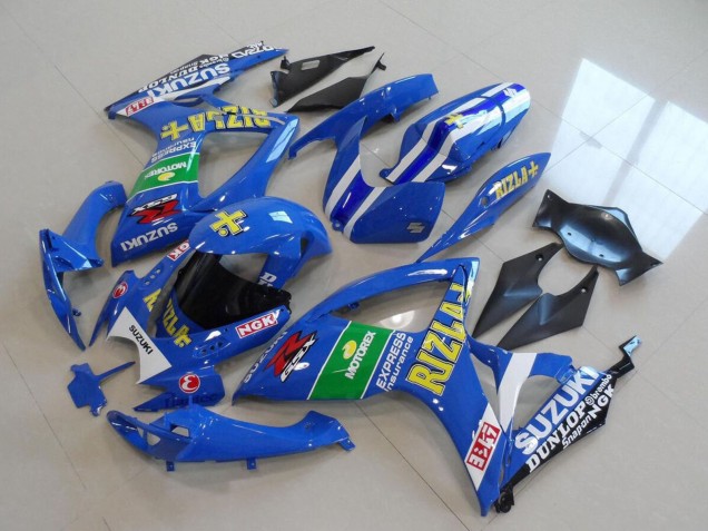 Carenado Moto Suzuki GSXR 750 2006-2007 - Azul Blanco Verde Negro Oro Rizla