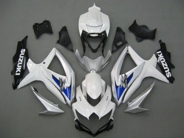 Carenado Moto Suzuki GSXR 750 2008-2010 - Blanco Plata Azul Negro