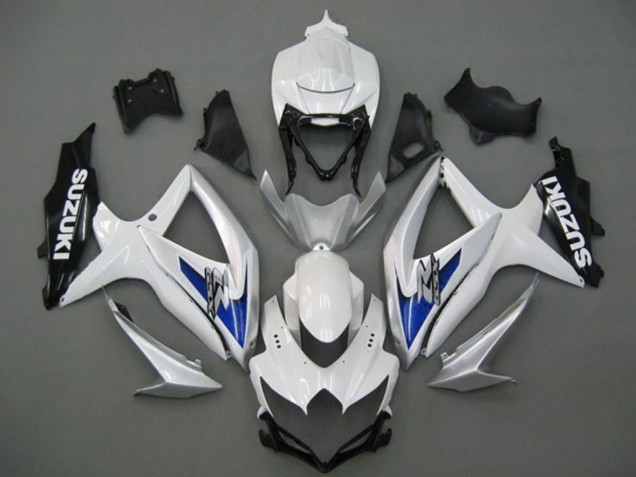 Carenado Moto Suzuki GSXR 750 2008-2010 - Blanco Plata Azul Negro