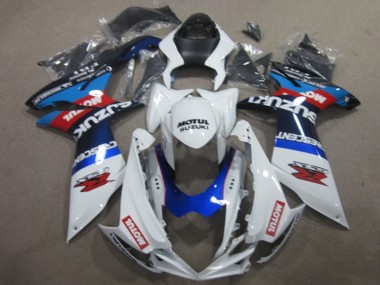 Carenado Moto Suzuki GSXR 750 2011-2024 - Blanco Azul Motul