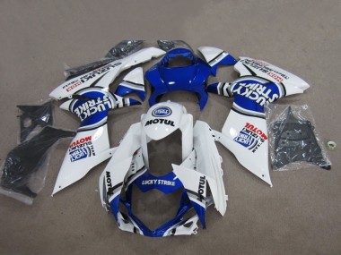 Carenado Moto Suzuki GSXR 750 2011-2024 - Blanco Lucky Strike Motul