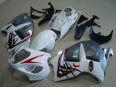 Carenado Moto Suzuki GSXR 1300 Hayabusa 1996-2007 - Blanco Rojo Gris Mate