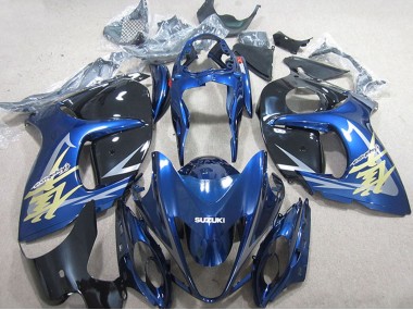 Carenado Moto Suzuki GSXR 1300 Hayabusa 2008-2020 - Azul Blanco Oro Calcomanía