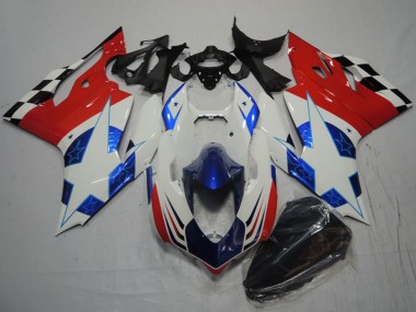 Carenado Moto Ducati 1199 2011-2014 - Blanco Azul Rojo Negro
