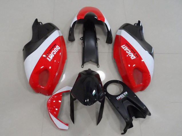 Carenado Moto Ducati Monster 696 2008-2012 - Blanco Rojo Negro Monstruo
