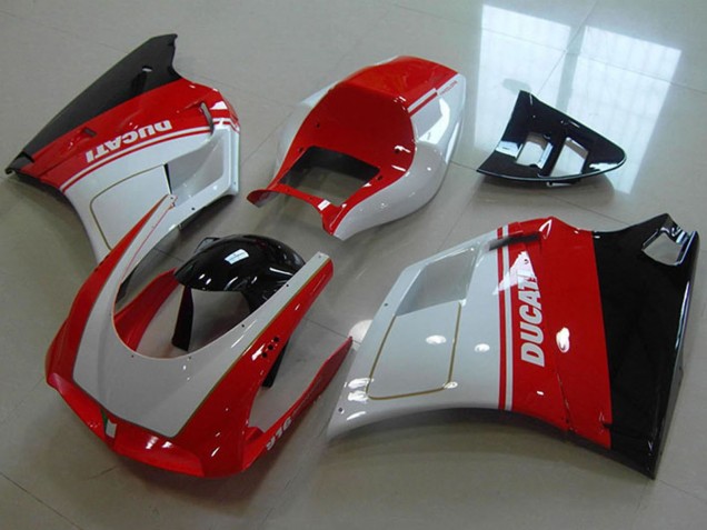 Carenado Moto Ducati 916 1993-2005 - Blanco Rojo Negro Brillante