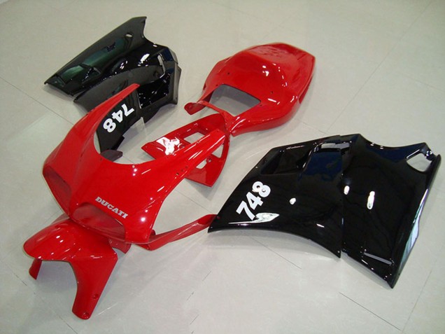 Carenado Moto Ducati 748 1993-2005 - Rojo Negro Brillante