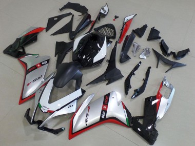 Carenados Moto Aprilia RS4 50 125 2012-2018 - Plata Rojo Negro Brillante