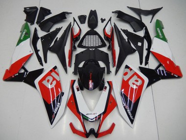 Carenado Moto Aprilia RSV4 1000 2009-2015 - Negro Rojo Blanco