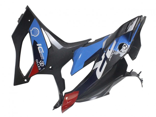 Carenado Moto BMW S1000RR 2023-2024 - Azul Rojo FibraCarbono
