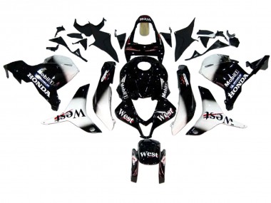 Carenado Moto Honda CBR600RR 2009-2012 - Negro Brillante Blanco West