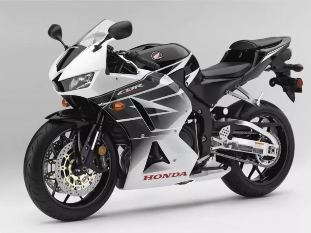 Carenado Moto Honda CBR600RR 2013-2023 - Blanco Negro