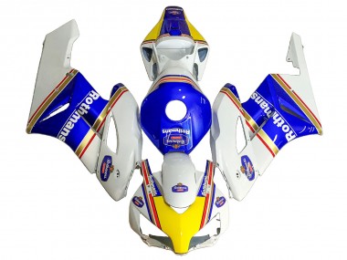 Carenado Moto Honda CBR1000RR 2004-2005 - Blanco Azul Amarillo Rothmans