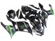 Carenado Moto Kawasaki EX400 2018-2024 - Negro Mate Verde Monstruo Showr Nieve