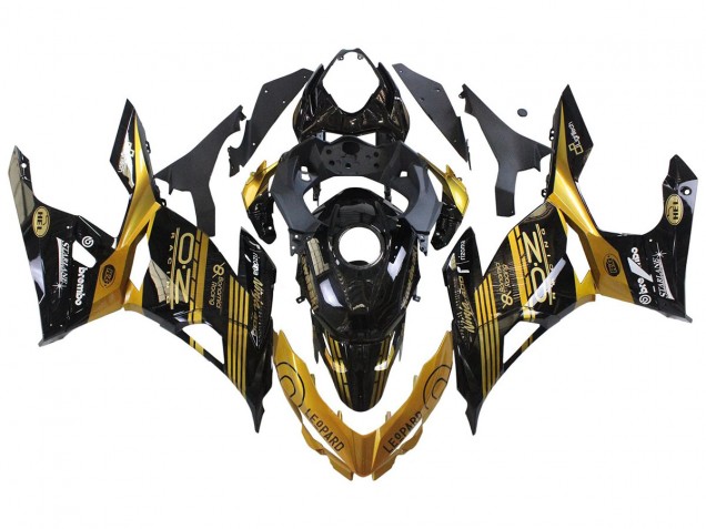 Carenado Moto Kawasaki EX400 2018-2024 - Oro Negro Brillante