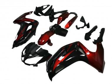 Carenado Moto Kawasaki EX650 2012-2016 - Rojo Negro Brillante