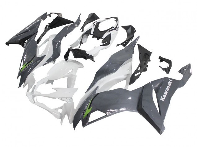 Carenado Moto Kawasaki ZX6R 2019-2022 - Blanco Gris Verde