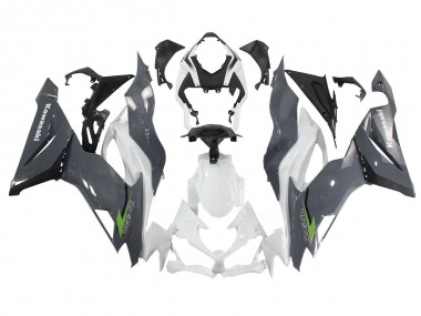 Carenado Moto Kawasaki ZX6R 2019-2022 - Blanco Gris Verde