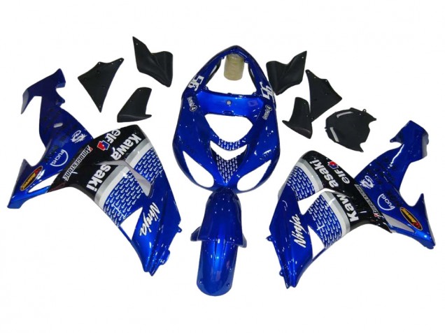 Carenado Moto Kawasaki ZX10R 2006-2007 - Azul Blanco Negro Elf