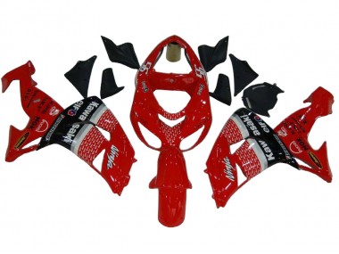 Carenado Moto Kawasaki ZX10R 2006-2007 - Rojo Plata Gris Negro Elf 56