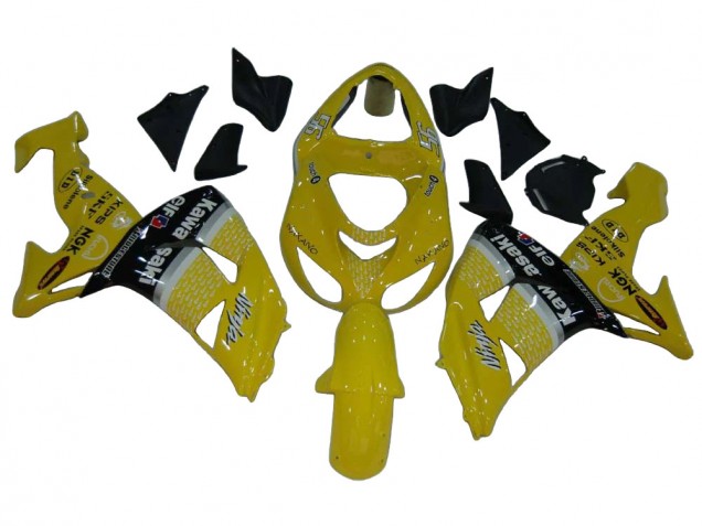 Carenado Moto Kawasaki ZX10R 2006-2007 - Amarillo Plata Negro Elf