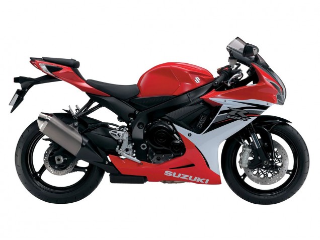 Carenado Moto Suzuki GSXR 600/750 2011-2024 - Rojo Blanco Negro