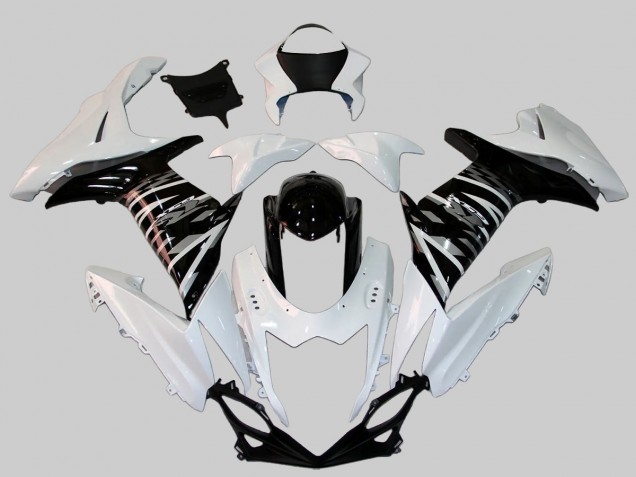 Carenados Moto Suzuki GSXR 600/750 2011-2024 - Blanco Negro Brillante