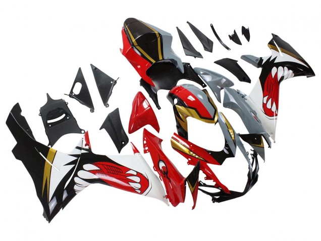 Carenado Moto Suzuki GSXR 600/750 2011-2024 - Rojo Oro Gris Negro Blanco Tiburón