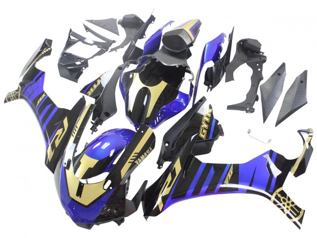 Carenado Moto Yamaha YZF R1 2015-2019 - Azul Oro Negro
