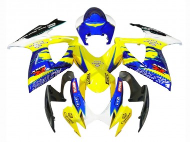 Carenado Moto Suzuki GSXR 600/750 2006-2007 - Blanco Azul Amarillo Corona Alstare