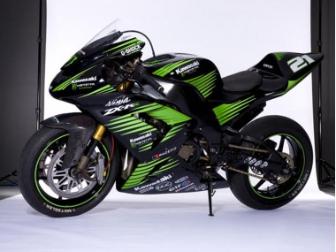 Carenado Moto Kawasaki ZX10R 2006-2007 - Negro Brillante Verde Blanco